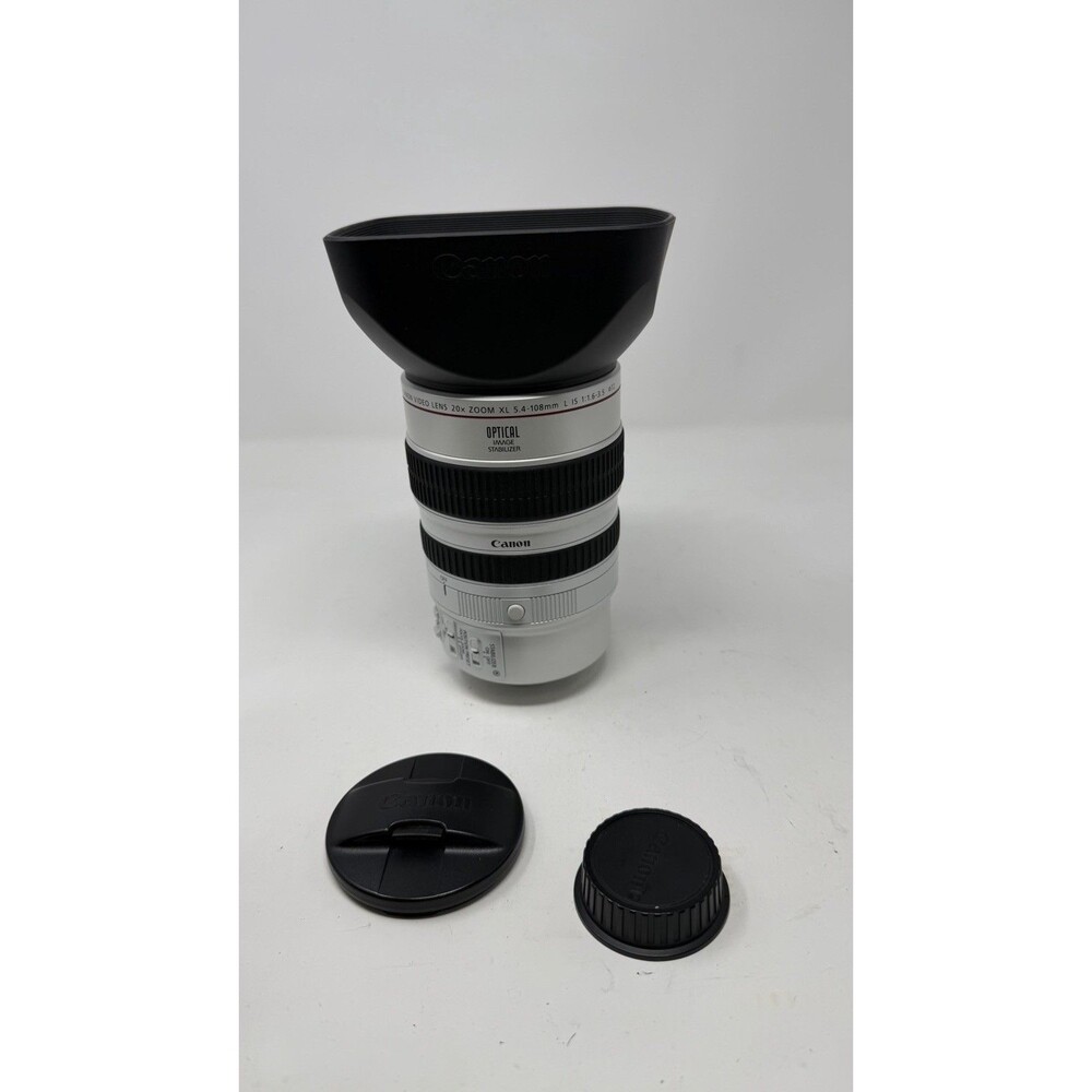 Canon Video Lens 20x Zoom XL 5.4-108mm L IS 1:1.6-3.5 72mm with Hood